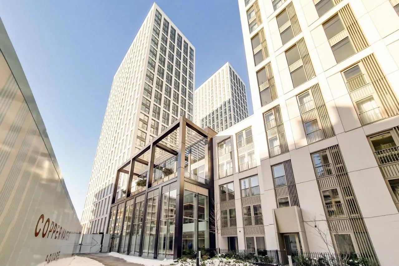 מלון דירות אפרטהוטל לונדון Coppermaker Square In Stratford בריטניה